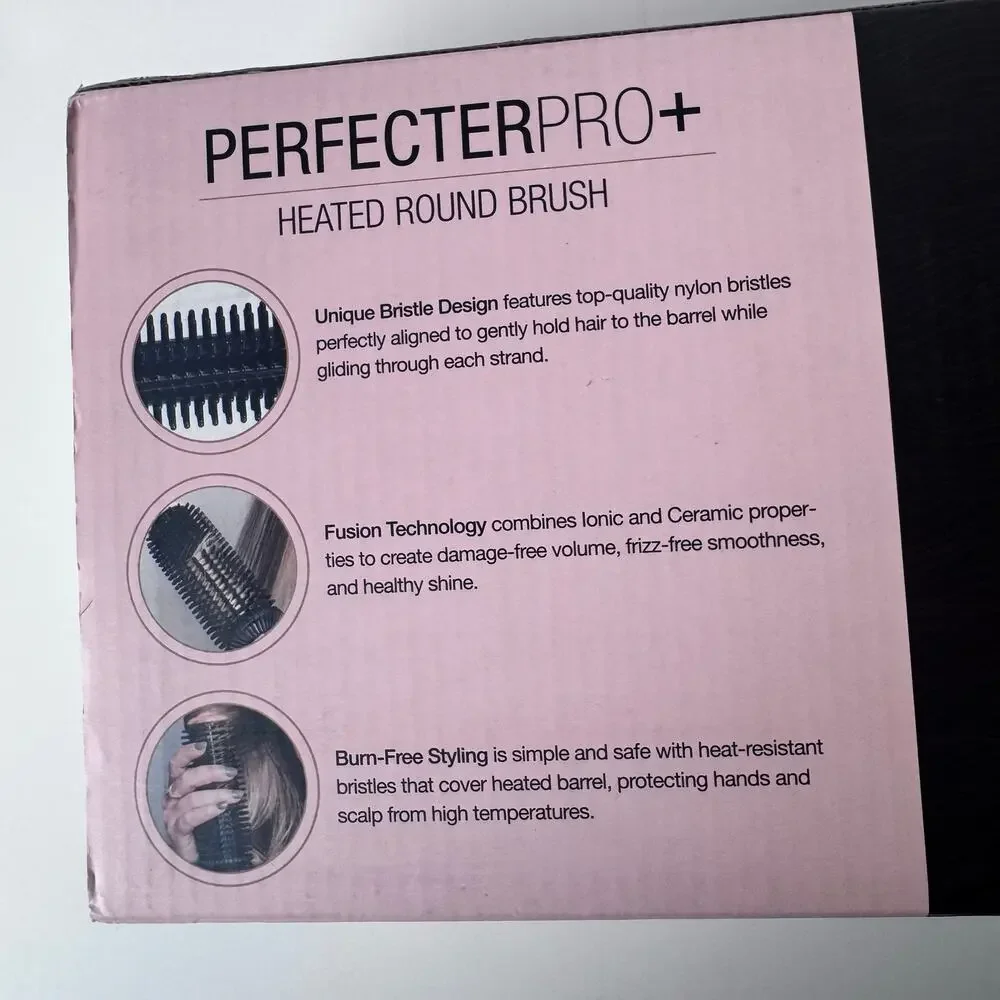 Calista Perfecter Pro+ Heated Round Brush 1.5” Floral Pink Styler Hair Tool
